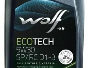 Масло моторное WOLF 5W30 ECOTECH SP/RC D1-3 1л /1049900/