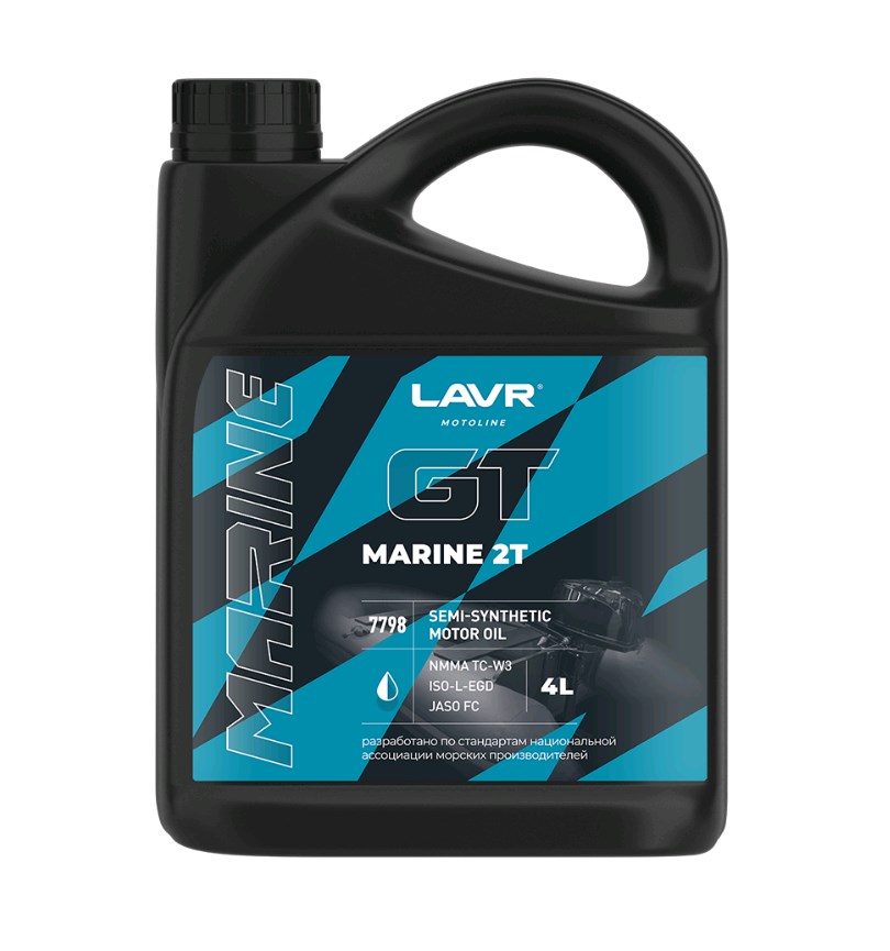 Масло моторное LAVR MOTO GT MARINE 2Т TC-W3, JASO FC п/с 4л LN7798