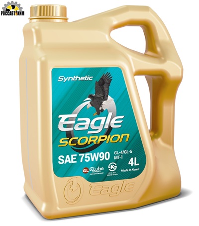 Масло трансмиссионное EAGLE SCORPION Gear SYNTHETIC Oil 75W90 API GL-4/GL-5 4L
