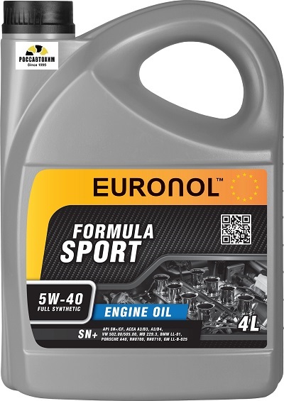 Масло моторное EURONOL SPORT FORMULA 5w-40 SN+ 4L 80192