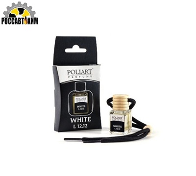 820/1 Ароматизатор-подвеска 'БУТЫЛОЧКА НА ШНУРОЧКЕ PERFUME POLIART (5мл) `WHITE c пробником