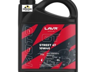 Масло моторное LAVR MOTO GT STREET 4T 10W40 JASO MA-2, API SN синт. 4л LN7726