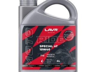 Масло моторное LAVR MOTO RIDE UNIVERSAL 4Т 10W40 JASO MA-2, API SM п/с 4л LN7746