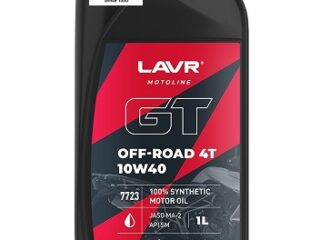 Масло моторное LAVR MOTO GT OFF ROAD 4T 10W40 JASO MA-2, API SN синт. 1л LN7723