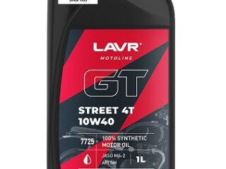 Масло моторное LAVR MOTO GT STREET 4T 10W40 JASO MA-2, API SN синт. 1л LN7725