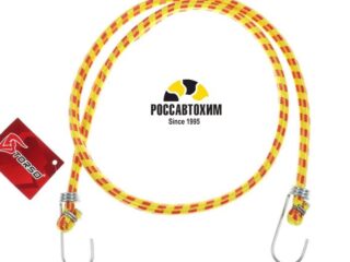 Резинка для крепления багажа TORSO 120 см, d10 мм, металлические крючки, МИКС 4452581