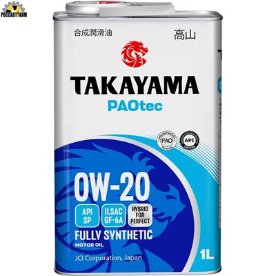 Масло моторное TAKAYAMA PAOtec 0W20 SP, GF-6 синт. 1л
