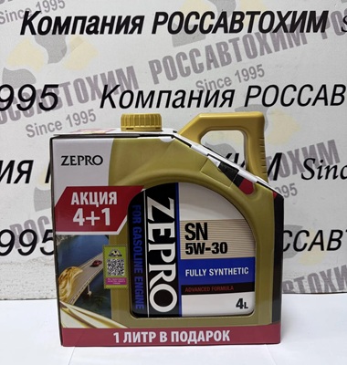 ZEPRO F-S SN 5W30 / Моторное масло ПРОМО КОМПЛЕКТ (4л+1л)
