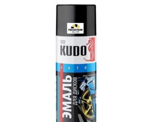 Краска аэрозоль "KUDO" для дисков черная (520 мл) KU-5203