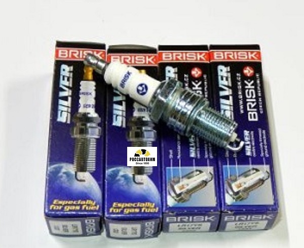 Свечи BRISK ГАЗ (405 дв) LR17YS Silver (комплект 4шт) / 1333 /