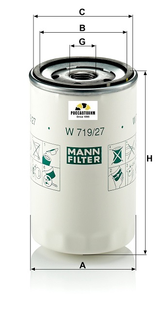 Фильтр масляный MANN W719/27