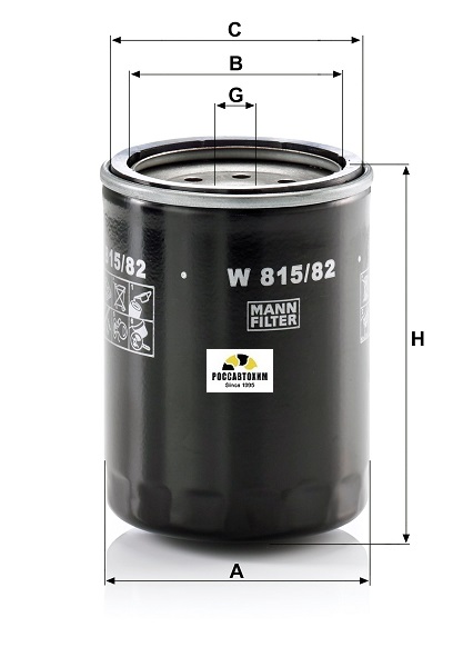 Фильтр масляный MANN W815/82