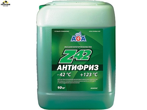 Антифриз готовый -42С 10л (зеленый) AGA050Z