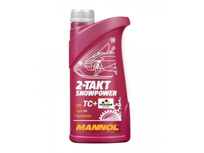 Масло моторное MANNOL 2-TAKT SNOWPOWER, 1л. (синт, снегоходы)