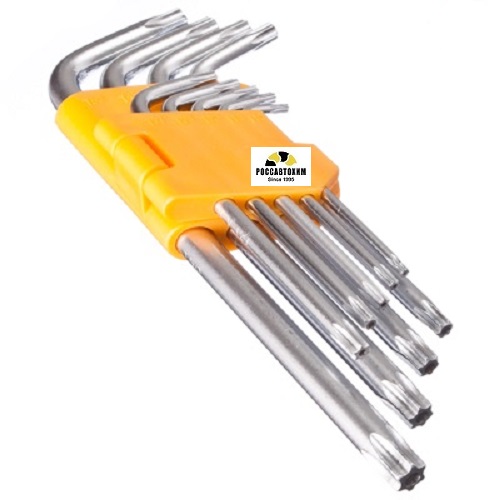 Набор ключей TORX-профиль 9пр.(75*3мм-170*9мм) ЕРМАК /657-024/