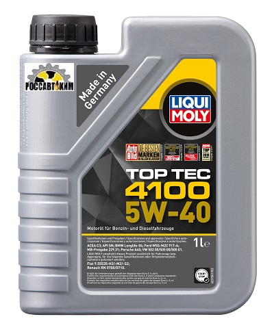 Масло моторное LIQUI MOLY Top Tec 4100 5W40 1л 7500/9510