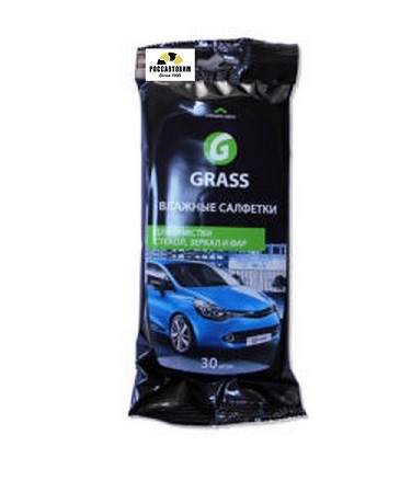 Салфетка влаж. GRASS для стекол, зеркал, фар IT-0313