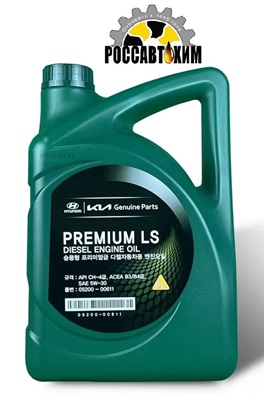 Масло моторное Hyundai/KIA Premium LS Diesel SAE5W30 CH-4 п/с 6л /05200-00611/