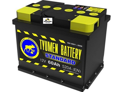 АКБ ТЮМЕНЬ Standart 60 А/ч о/п 6СТ-60LR