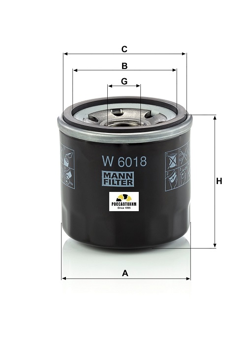 Фильтр масляный MANN W6018