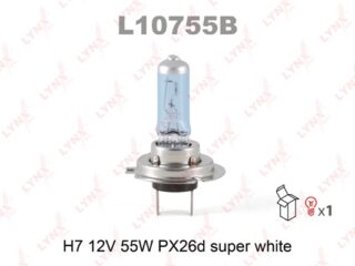 L10755B Лампа H7 12V 55W PX26D SUPER WHITE LYNXauto