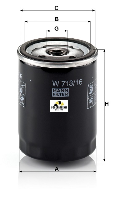 Фильтр масляный MANN W713/16
