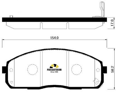Колодки тормозные дисковые HSB HP0029