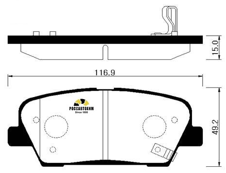 Колодки тормозные дисковые HSB HP1043
