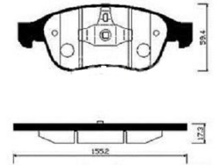 Колодки тормозные дисковые HSB HP3009