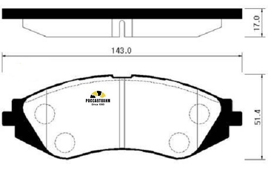 Колодки тормозные дисковые HSB HP2005 (HP2008)