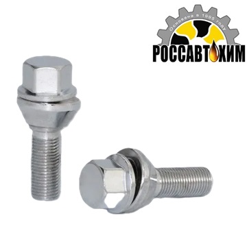 Болт М12*28*1,5 колесный, конус (S=17, Lобщ=55мм, хром) 11604