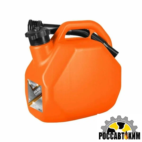 Канистра 3ton 5л ОРАНЖЕВАЯ для топлива усиленная с крышкой и лейкой