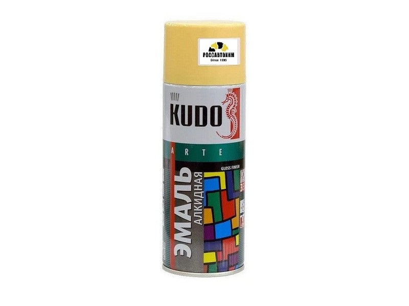 Краска аэрозоль "KUDO" бежевая (520 мл) KU-1009