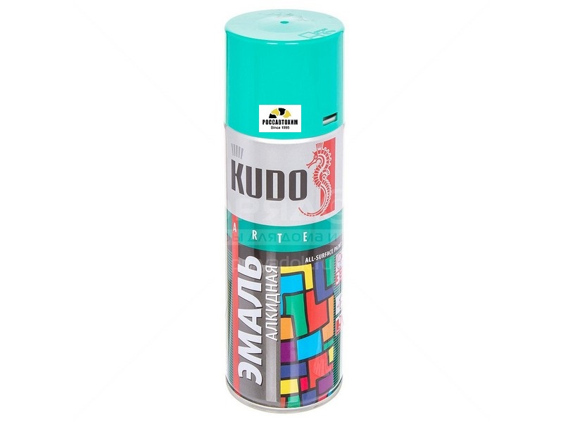 Краска аэрозоль "KUDO" бирюзовая (520 мл) KU-1020