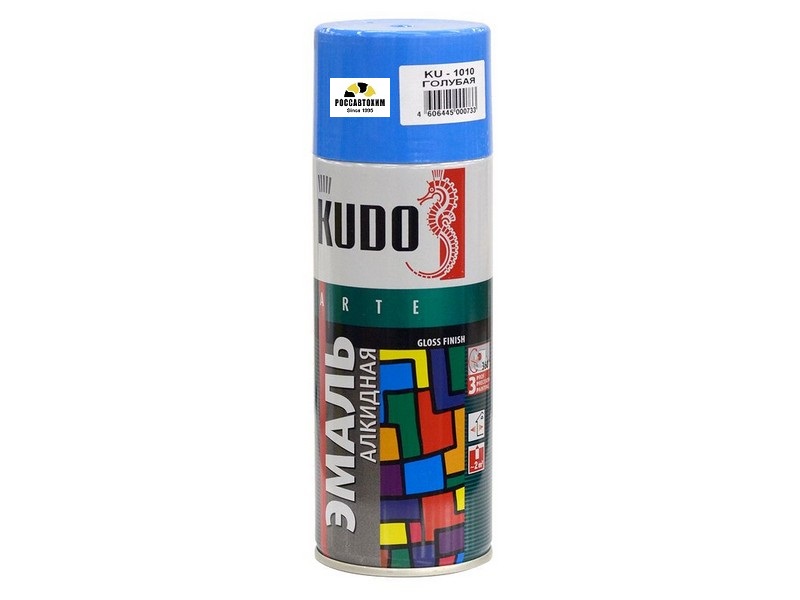 Краска аэрозоль "KUDO" голубая (520 мл) KU-1010