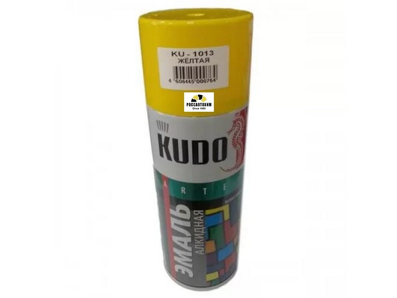 Краска аэрозоль "KUDO" желтая (520 мл) KU-1013