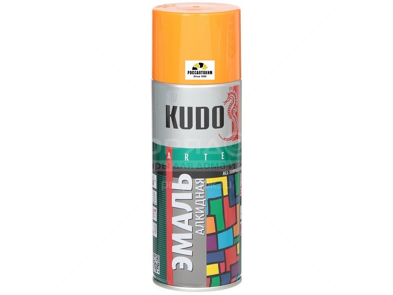 Краска аэрозоль "KUDO" оранжевая (520 мл) KU-1019