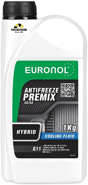 Антифриз EURONOL ANTIFREEZE HYBRID READY G11 1kg