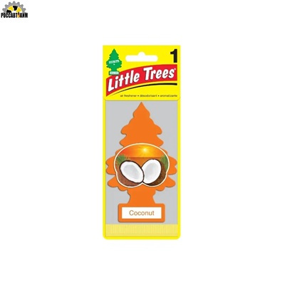 355/7 Ароматизатор-подвеска бумажный 'Ёлочка' Car Freshener Кокос