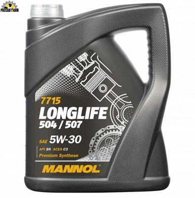 MANNOL 5w30 син. Longlife 504/507 (O.E.M. for VW Audi Skoda) MN7715 5л