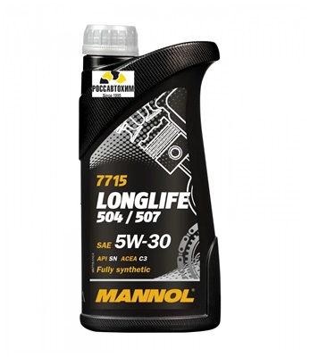 Масло моторное MANNOL 5w30 син. Longlife 504/507 (O.E.M. for VW Audi Skoda) MN7715 1л