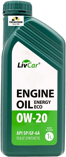 Масло моторное LIVCAR ENGINE OIL ENERGY ECO 0W20 API SP/GF-6A / синт.(1л)