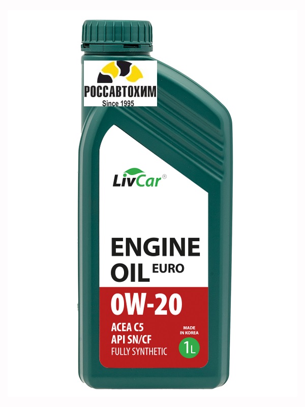 Масло моторное синтетическое LIVCAR ENGINE OIL EURO 0W20 ACEA C5 API SN/CF (1л)