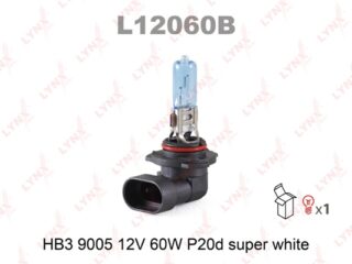 L12060B Лампа HB3 9005 12V 60W P20D SUPER WHITE LYNXauto