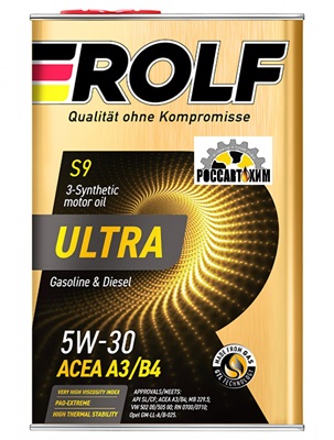 Масло моторное ROLF ULTRA 5W30 SP/CF, A3/B4 синт. 4л