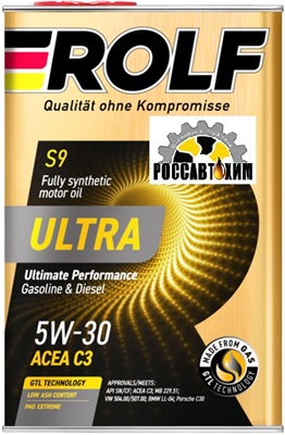 Масло моторное ROLF ULTRA 5W30 SN/CF, C3 синт. 4л