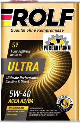 Масло моторное ROLF ULTRA 5W40 SP/CF, A3/B4 синт. 4л