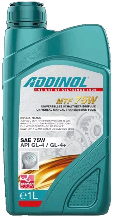 Масло трансмиссионное ADDINOL Multi Transmission Fluid 75W GL-4/GL-4+ синт. 1л